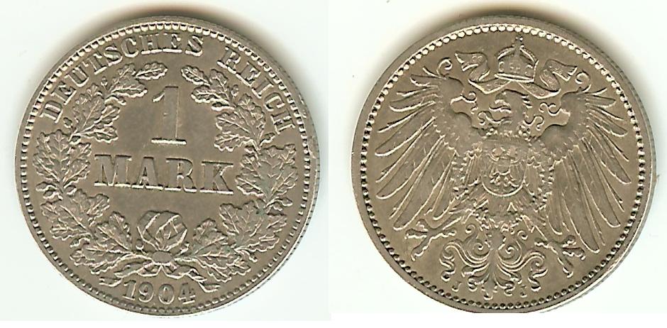 Germany 1 mark 1904J gEF